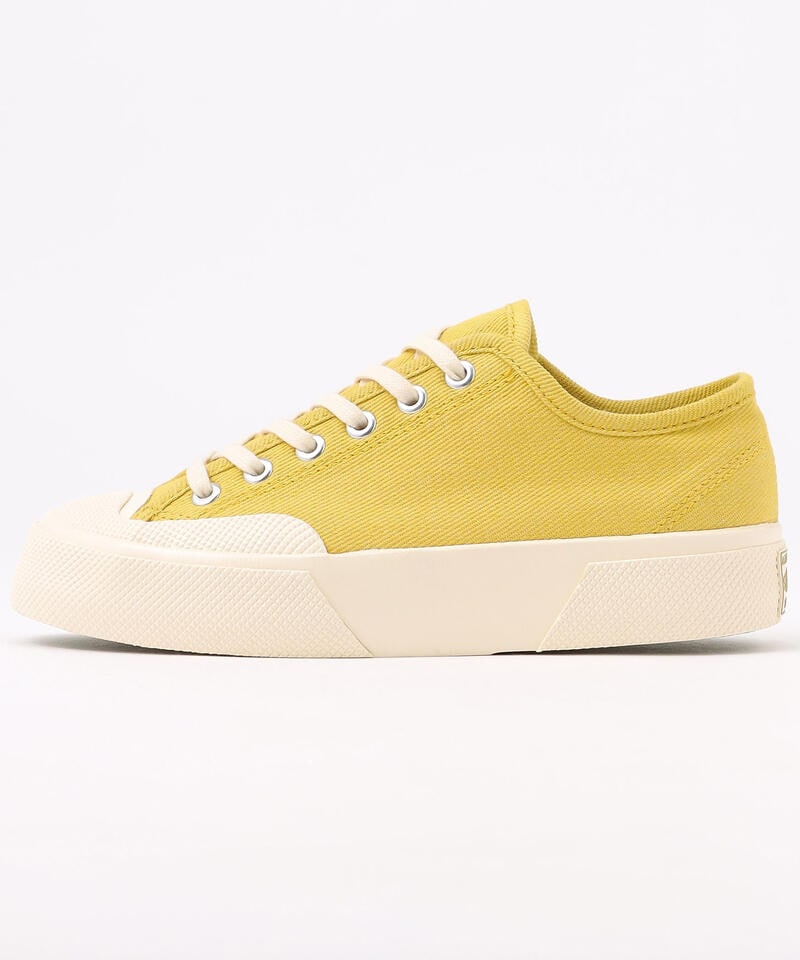 【スペルガ】2432 ワークス ローカット/イエロー オフホワイト デニム/シューズ詳細画像1