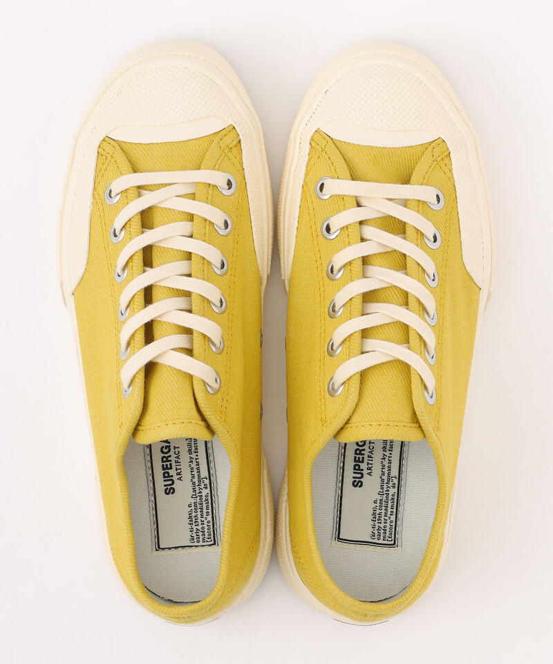 【スペルガ】2432 ワークス ローカット/イエロー オフホワイト デニム/シューズ詳細画像6