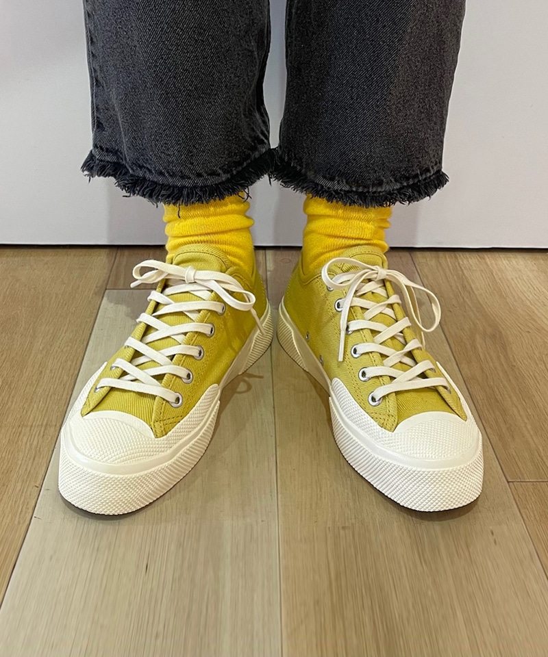 【スペルガ】2432 ワークス ローカット/イエロー オフホワイト デニム/シューズ詳細画像7